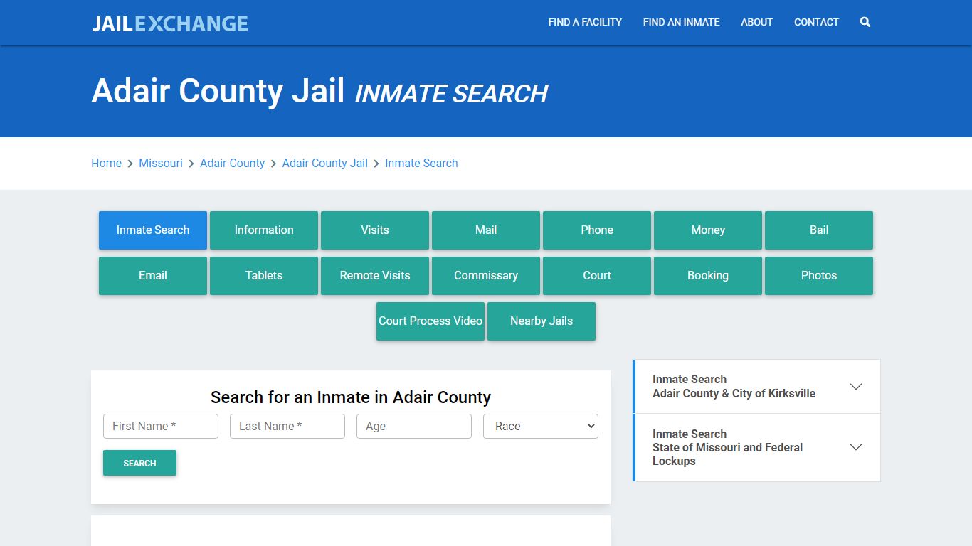 Adair County Jail, MO Inmate Search: Roster & Mugshots